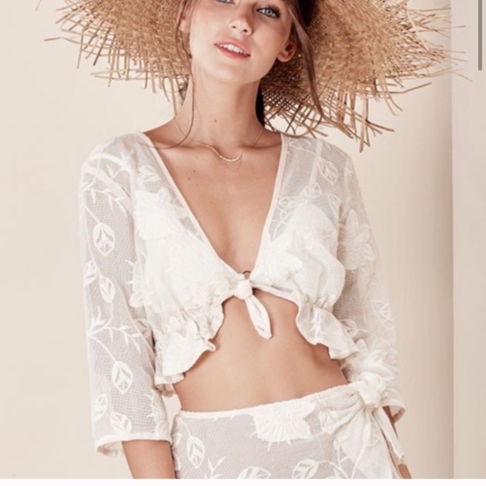 NWT FOR LOVE AND LEMONS RITZ CROP TOP/SWIM TOP